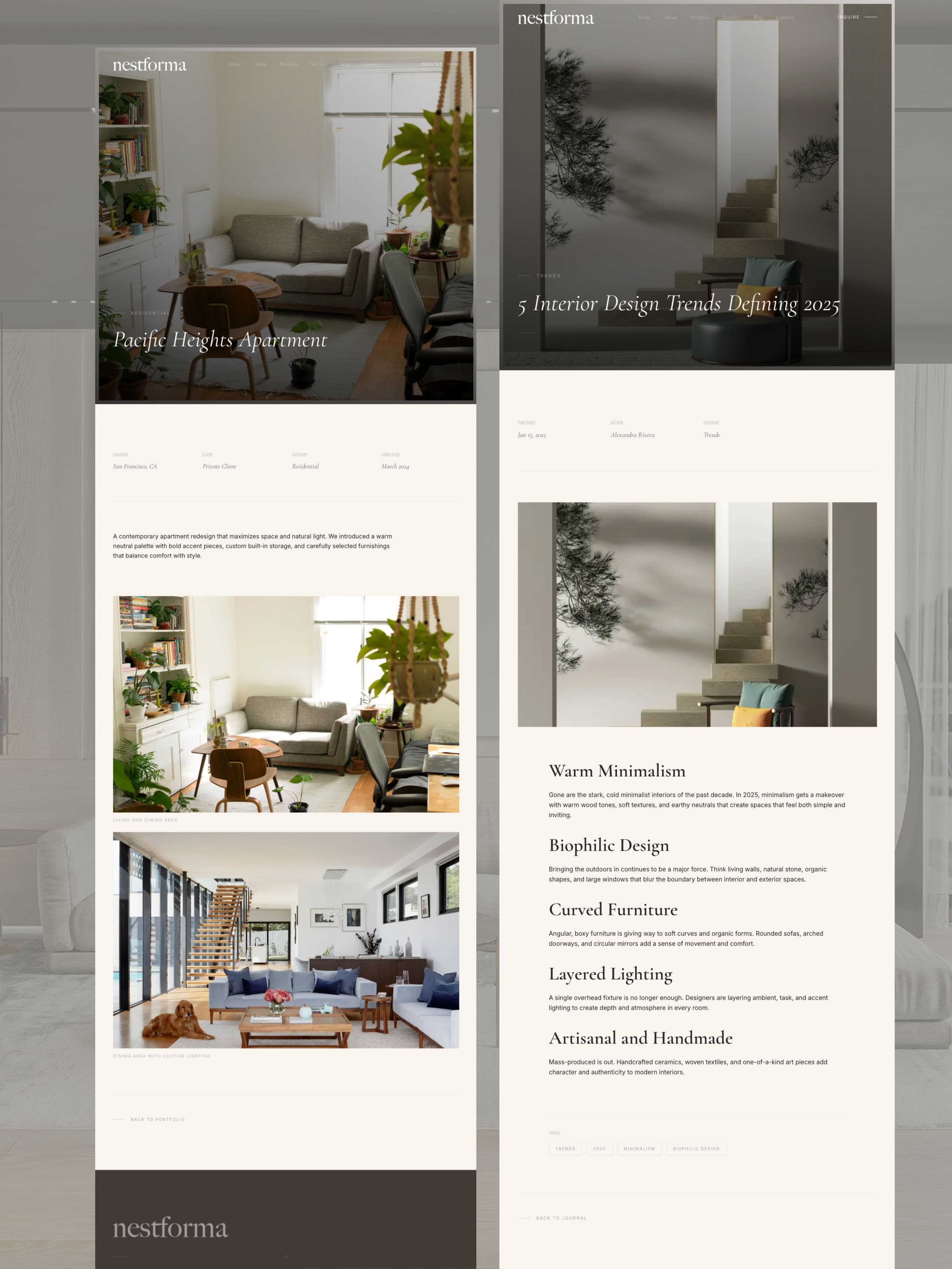 Nestforma interior design website